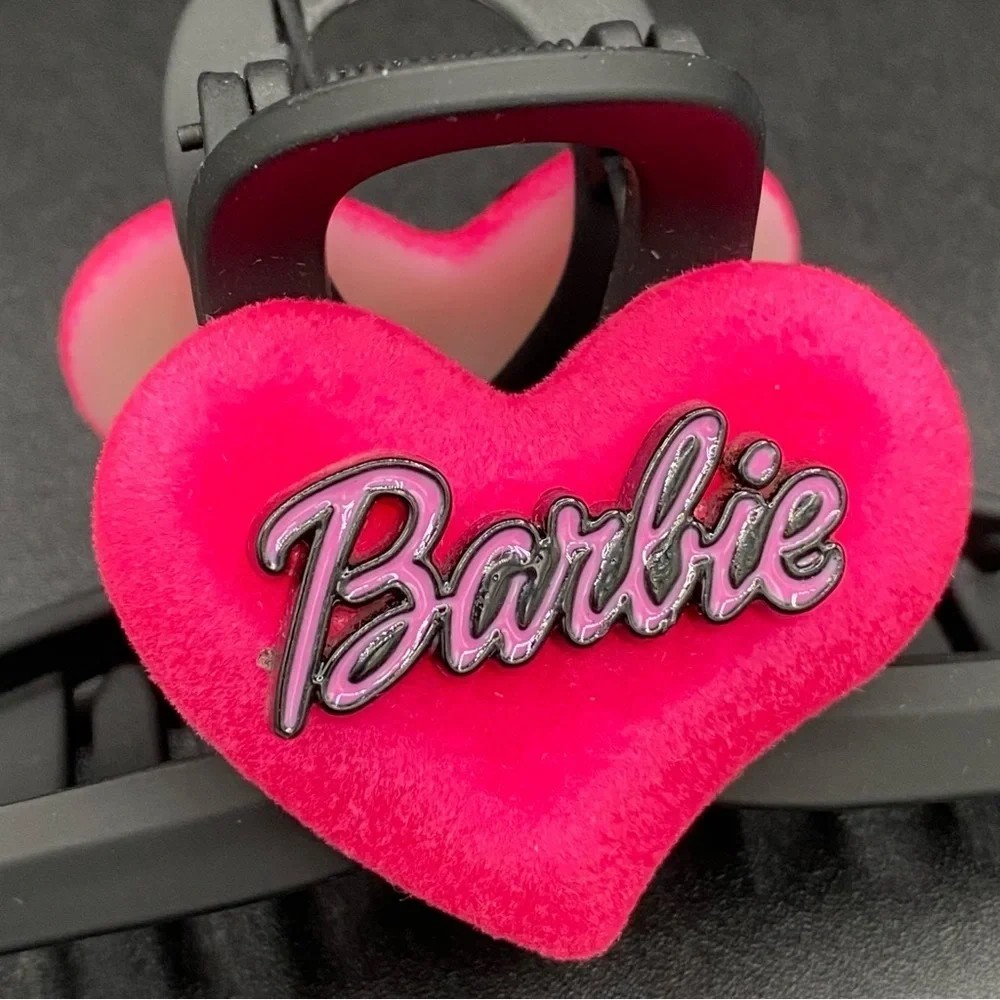 Barbie Black Matte and Hot Pink 5in Hair Claw Clip- NWOT